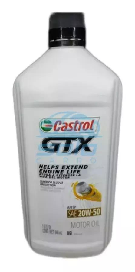 Aceite De Motor GTX Semisintético 20W-50 (0.946 litros)-aceite-de-motor-mineral-semisintetico-20w-50-0946-litros-toyota-corolla-sapito-1999-2000-castrol