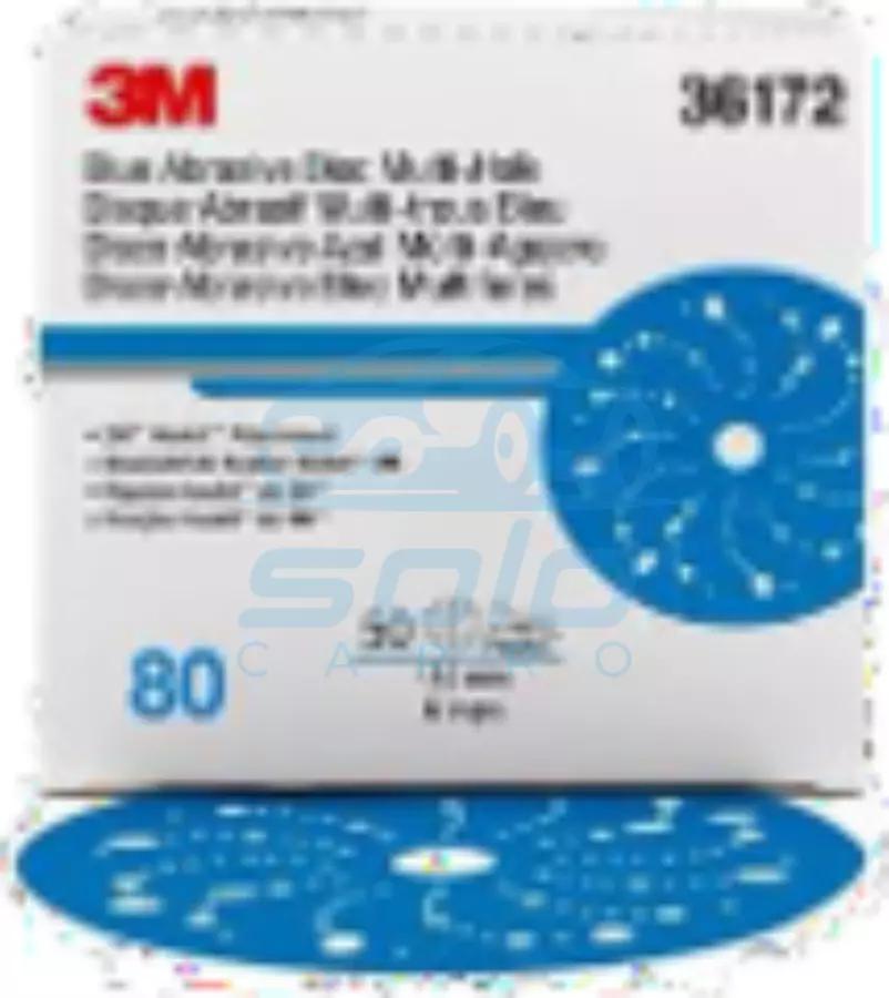 Disco abrasivo Hook-it azul multiagujero 6" Grano 80 