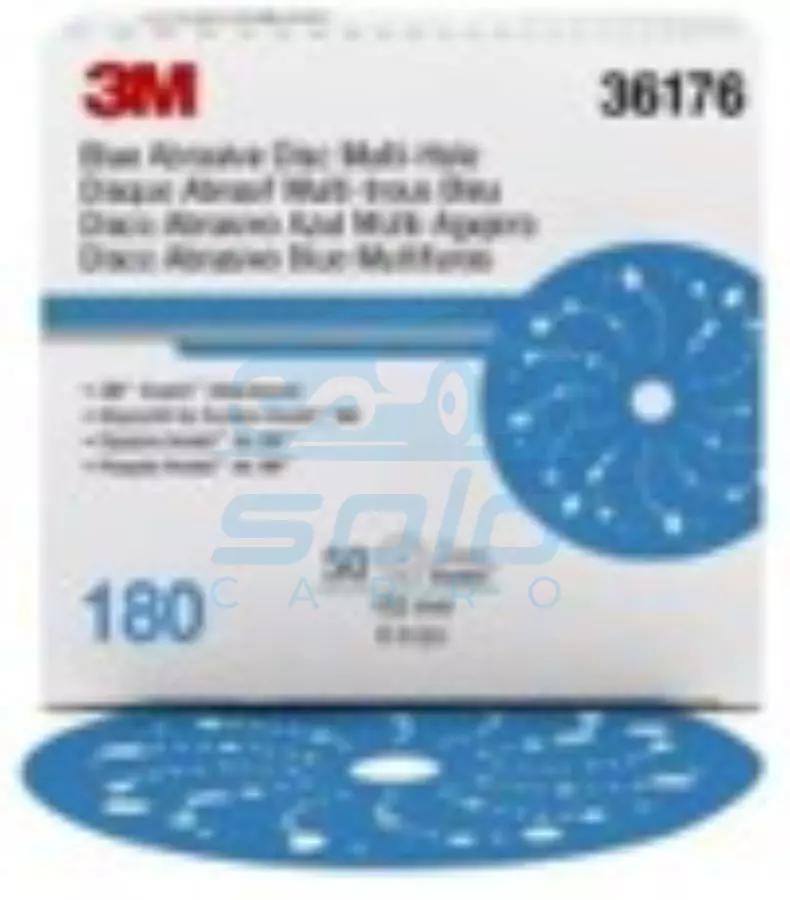 Disco abrasivo Hook-it azul multiagujero 6" Grano 180 