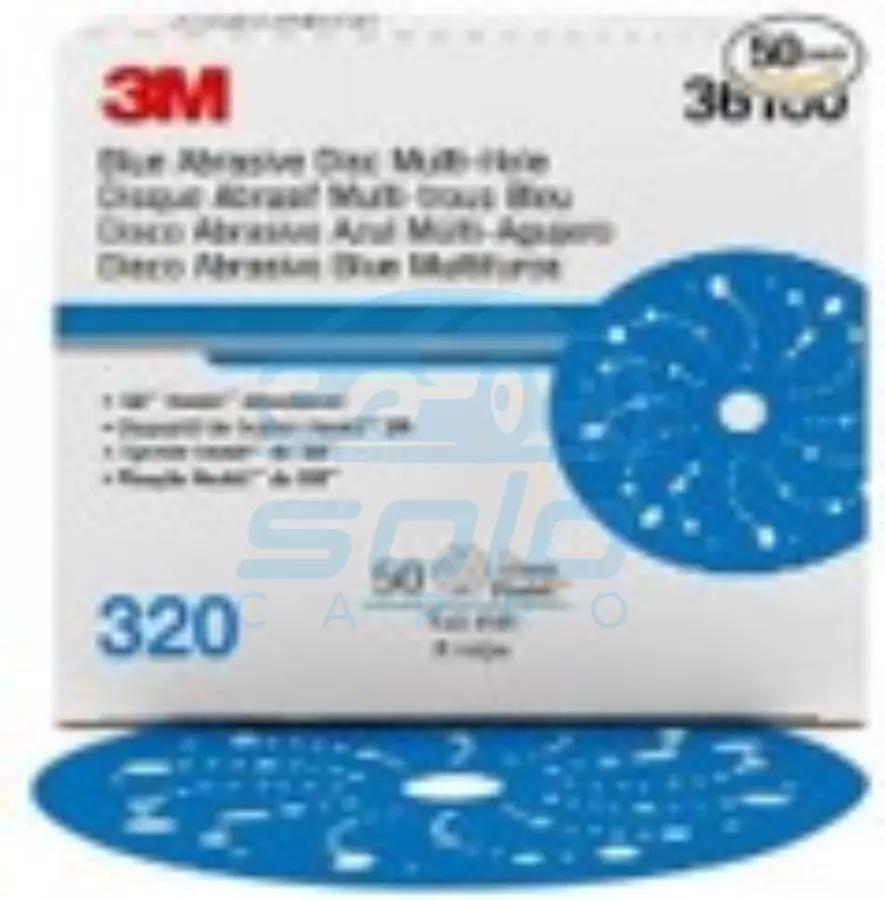 Disco abrasivo Hook-it azul multiagujero 6" Grano 320 