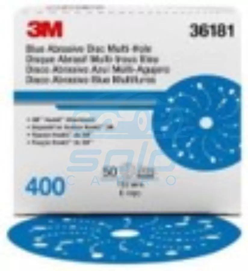 Disco abrasivo Hook-it azul multiagujero 6" Grano 400 