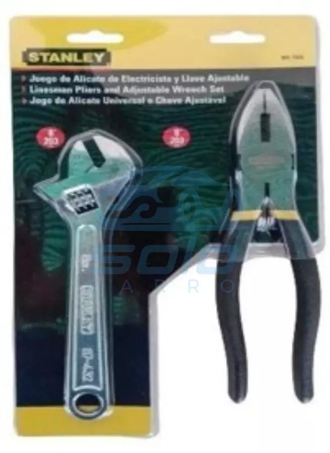 Set de Alicate Electricista 8" y Llave Ajustable 8" (2 pzas) 