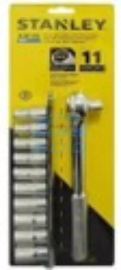 Juego de dados 11 pzas con ratchet 1/2" SAE 