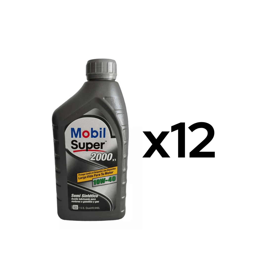 Aceite Semisintetico 10W-40 Mx Super 2000 X1 Sn Caja 12 Unidades