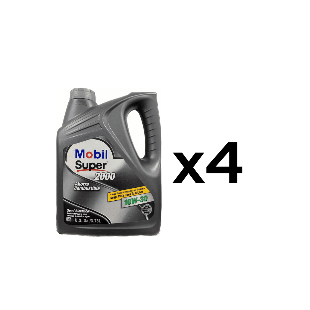Aceite Semisintetico 10W-30 Super 2000 Sn Caja 4 Unidades Galones-aceite-supra-mx-api-sp-10w30-semisintetico-galon-3785-x-4-mobil