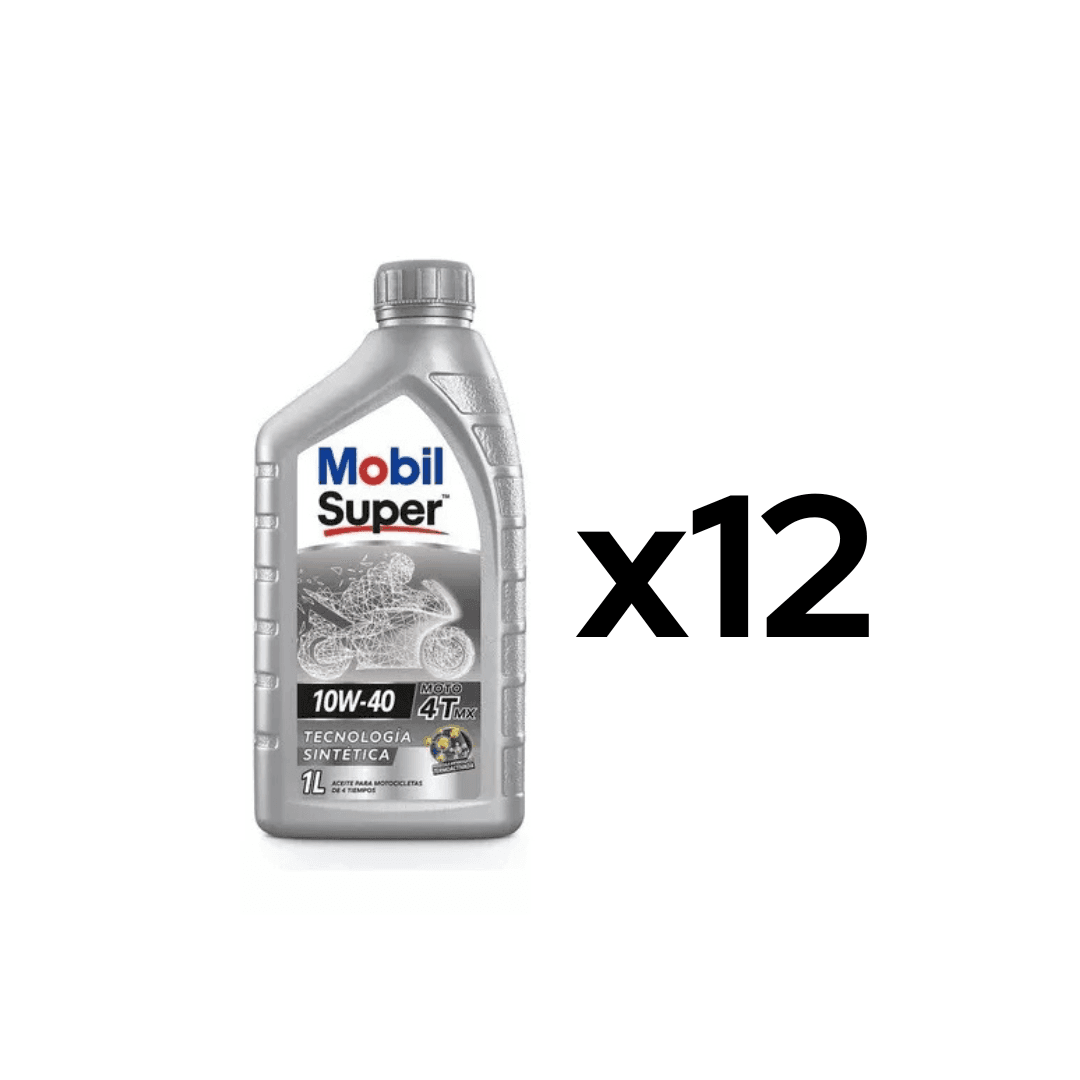 Aceite Semisintetico 10W-40 Super Mx 4 Tiempos Jaso Ma2/SlCaja 12 Unidades Qt