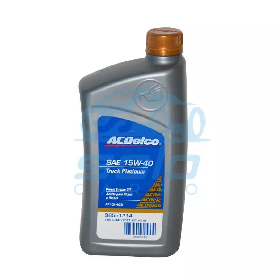 ACEITE MOTOR GASOLINA/DIESEL 15W40 ACDELCO (CAJA 12QT) CK-4/SN